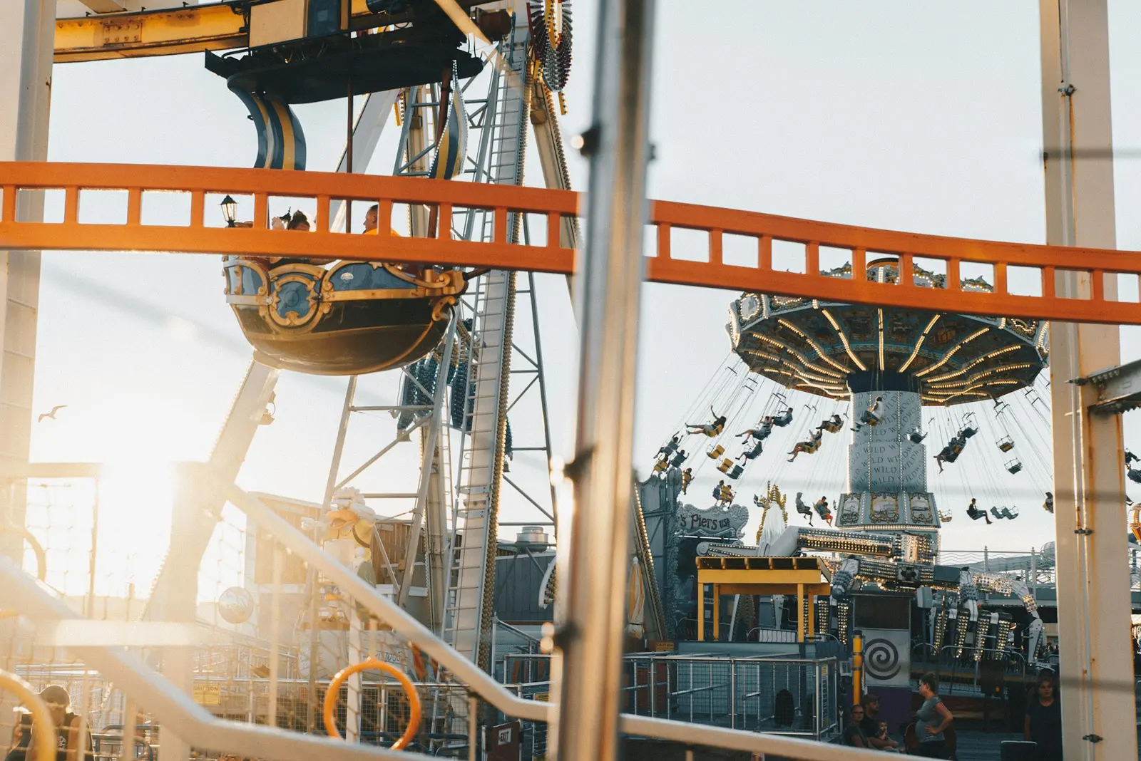 Morey’s Piers amusement rides in Wildwood, New Jersey